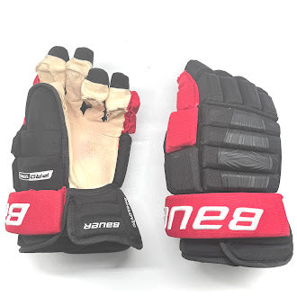 Bauer Pro Series - Gant NHL Pro Stock d'occasion - Jack Roslovic (noir/rouge)